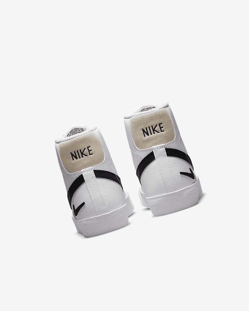 White / White / Black Boys' Nike Blazer Shoes | UK5281