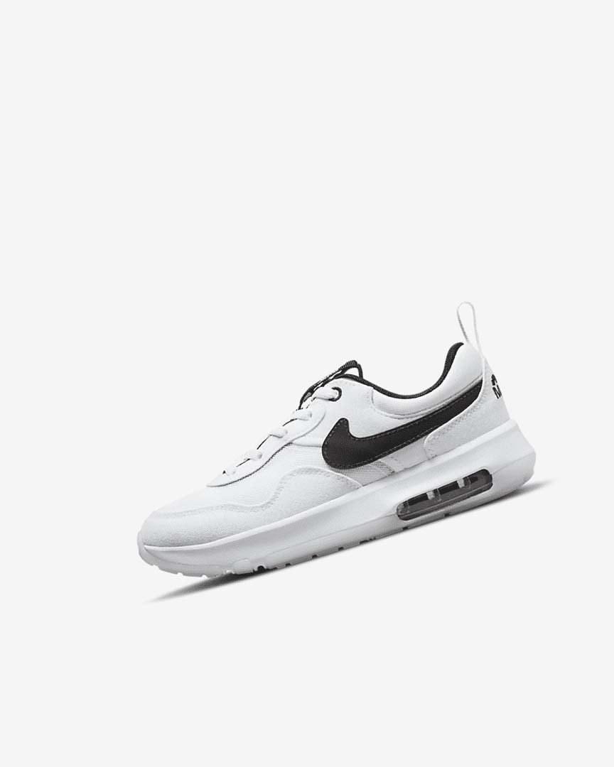 White / White / Black Girls\' Nike Air Max Motif Shoes | UK2844