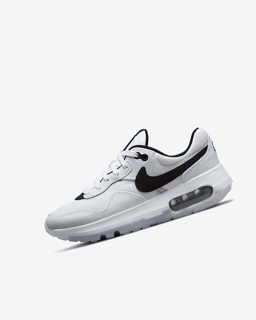 White / White / Black Girls\' Nike Air Max Motif Shoes | UK4945