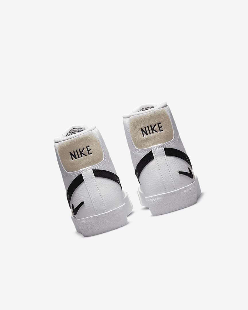 White / White / Black Girls' Nike Blazer Shoes | UK4888