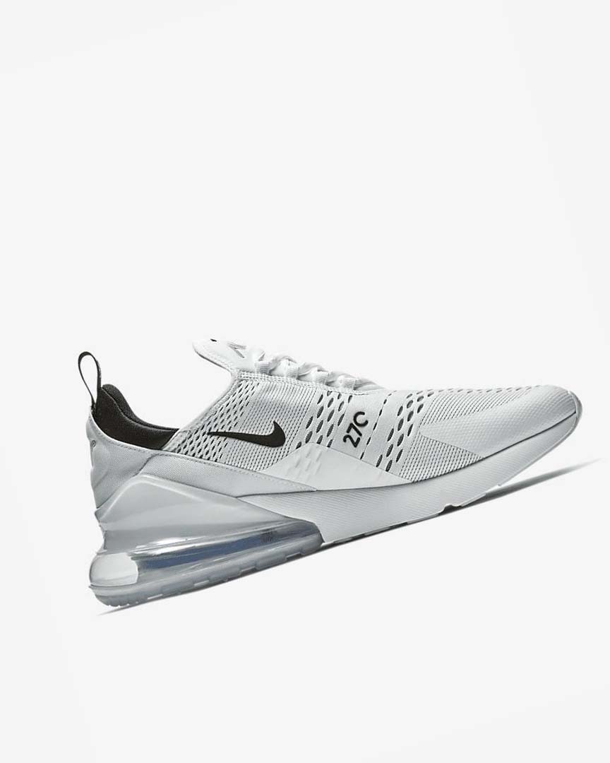 White / White / Black Men's Nike Air Max 270 Casual Shoes | UK2487