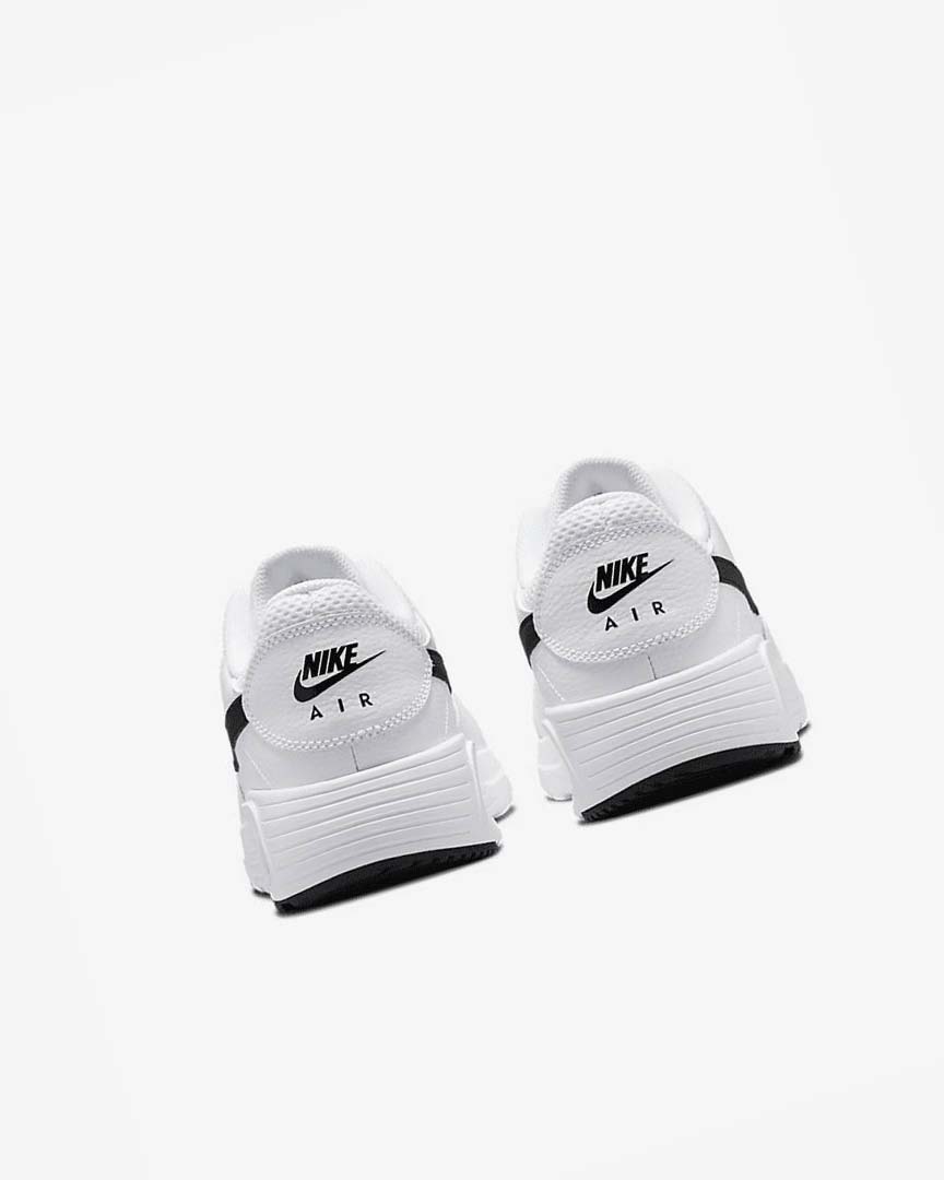 White / White / Black Men's Nike Air Max SC Sneakers | UK2528