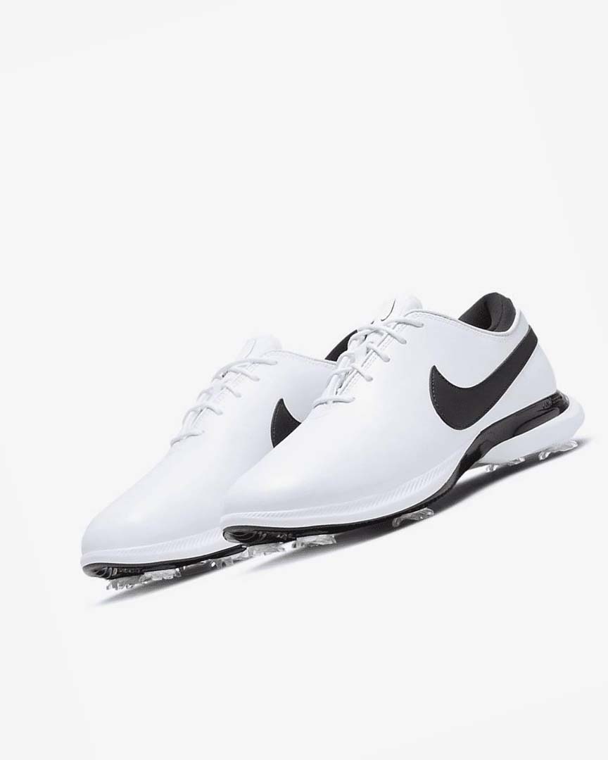 White / White / Black Men's Nike Air Zoom Victory Tour 2 Golf Shoes | UK3235