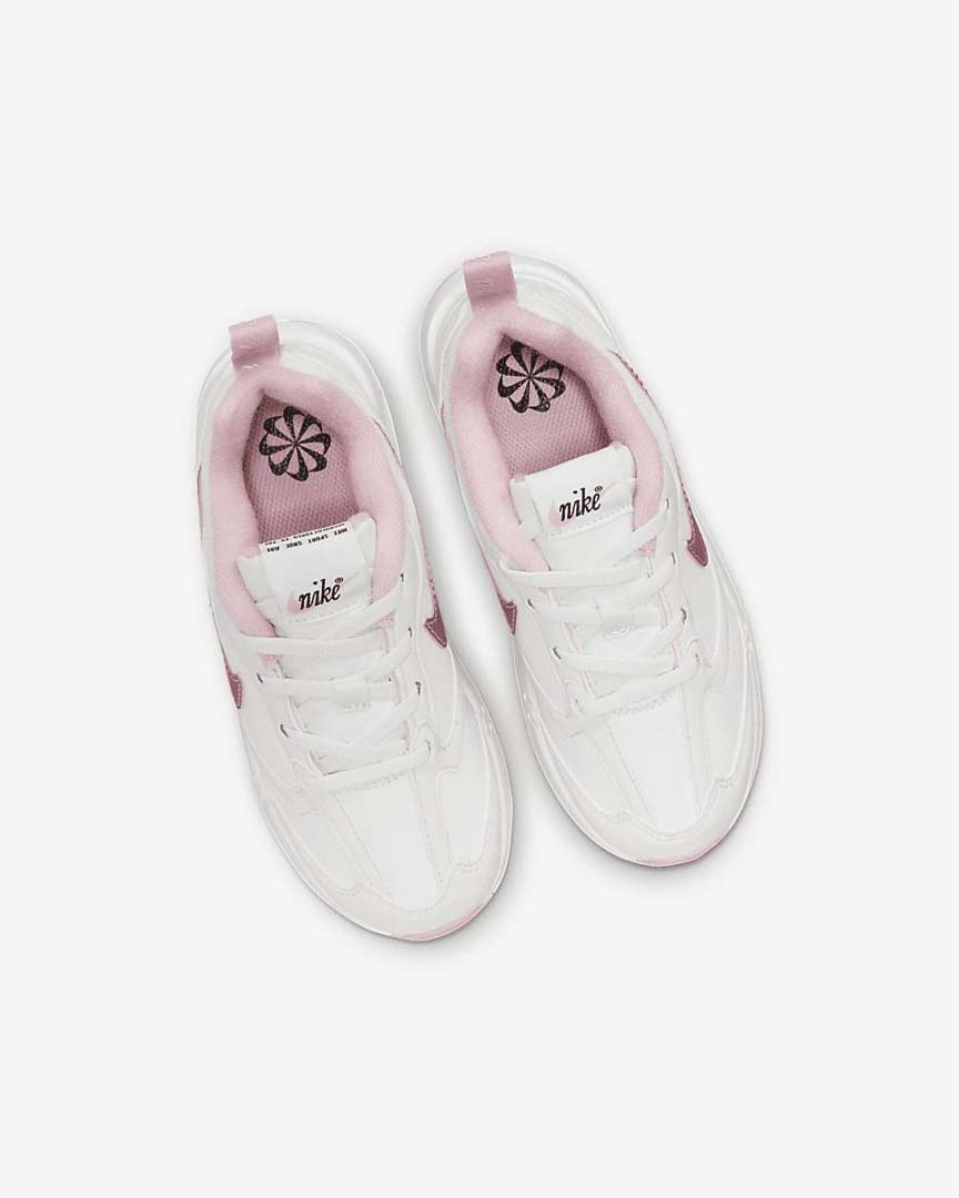 White / White / Black / Pink Girls' Nike Air Max Dawn Sneakers | UK4566