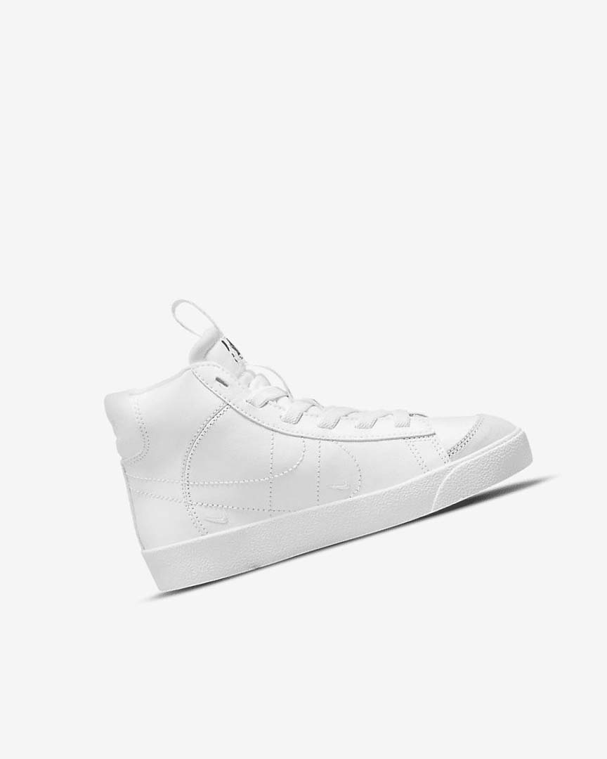 White / White / Black / White Boys' Nike Blazer Mid '77 SE Dance Sneakers | UK4545