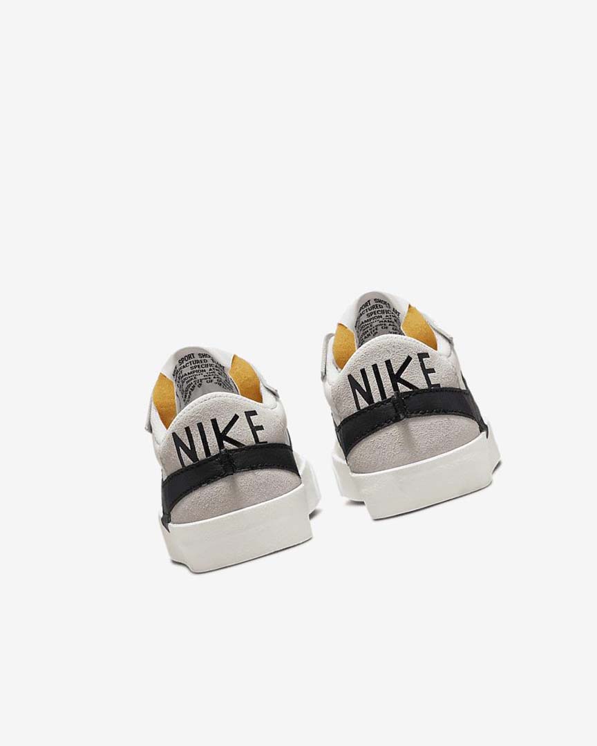 White / White / Black Women's Nike Blazer Low '77 Jumbo Sneakers | UK3136