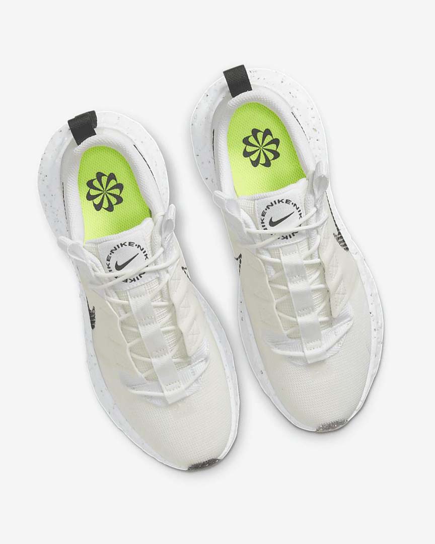 White / White / Black Women's Nike Crater Impact Sneakers | UK2275