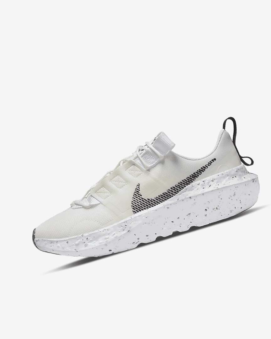 White / White / Black Women\'s Nike Crater Impact Sneakers | UK2275