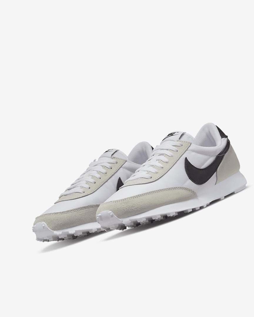 White / White / Black Women's Nike Daybreak Sneakers | UK5392