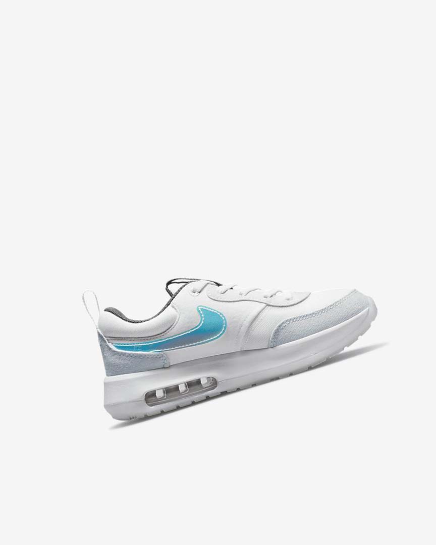 White / White / Blue Grey Boys' Nike Air Max Motif Shoes | UK5020