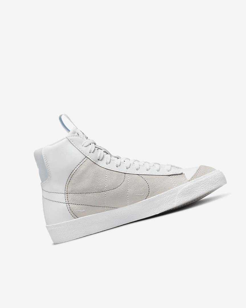 White / White / Blue Grey Boys' Nike Blazer Mid '77 SE Dance Sneakers | UK5104