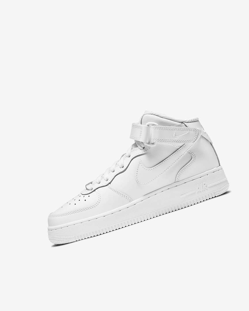 White / White Boys\' Nike Air Force 1 Mid LE Sneakers | UK3220