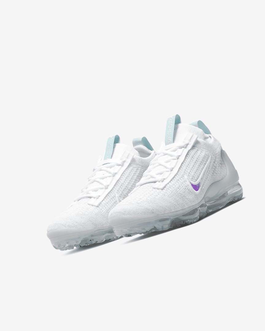 White / White Boys' Nike Air VaporMax 2021 FK Sneakers | UK2962