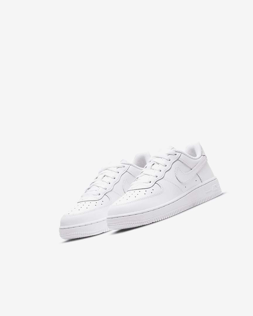 White / White Girls' Nike Force 1 LE Shoes | UK2666