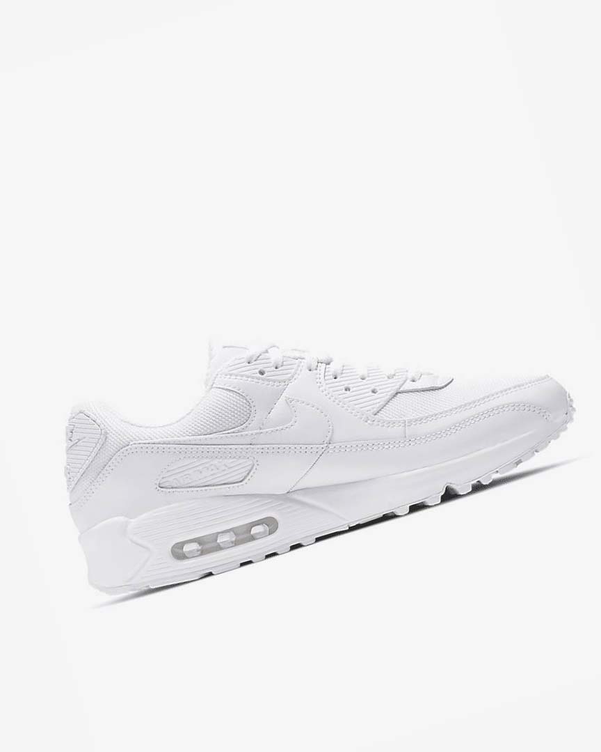 White / White / Grey / White Men's Nike Air Max 90 Casual Shoes | UK2968