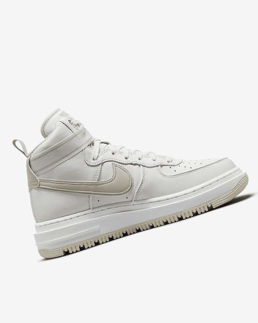 White / White / Light Beige Men's Nike Air Force 1 Boots | UK2930