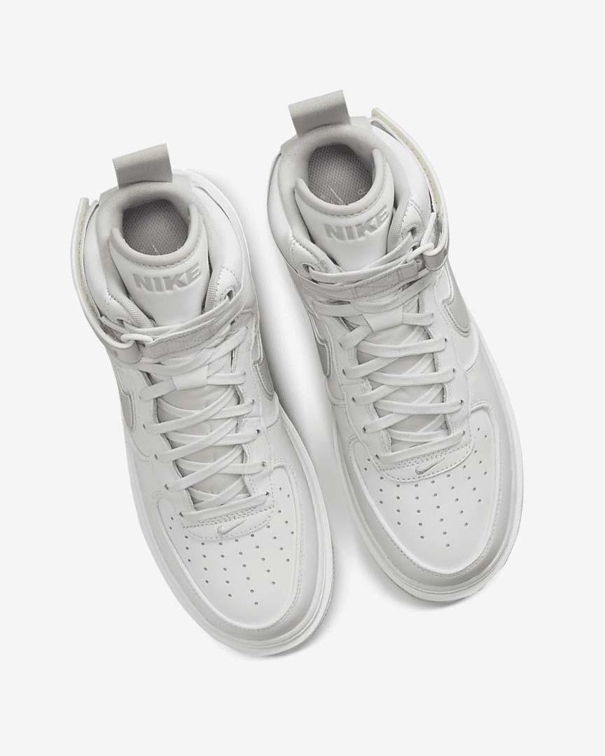 White / White / Light Beige Men's Nike Air Force 1 Boots | UK2930