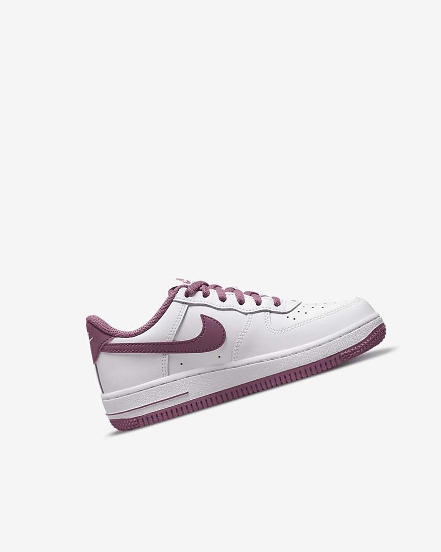 White / White / Light Burgundy Boys' Nike Force 1 '06 Shoes | UK5353