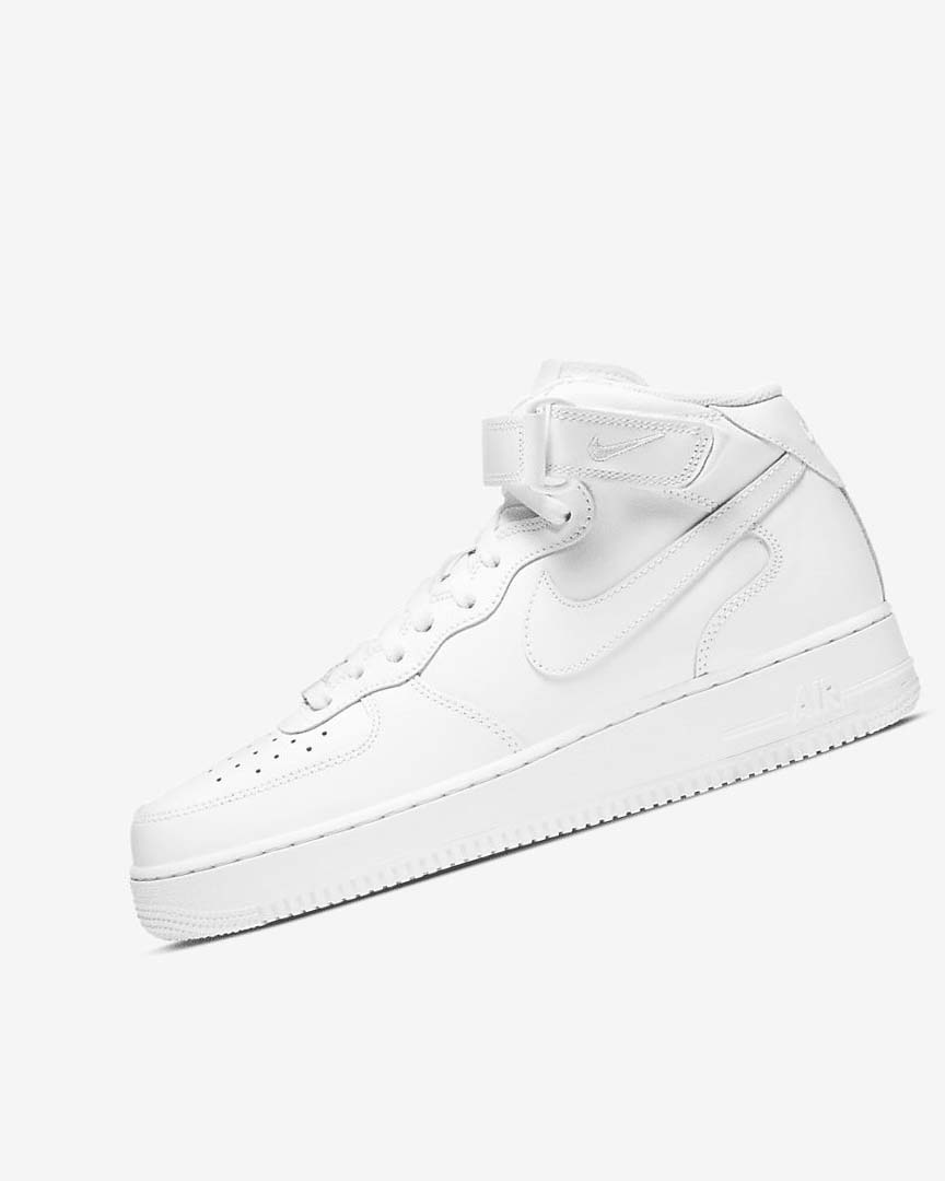 White / White Men\'s Nike Air Force 1 Mid \'07 Sneakers | UK2970