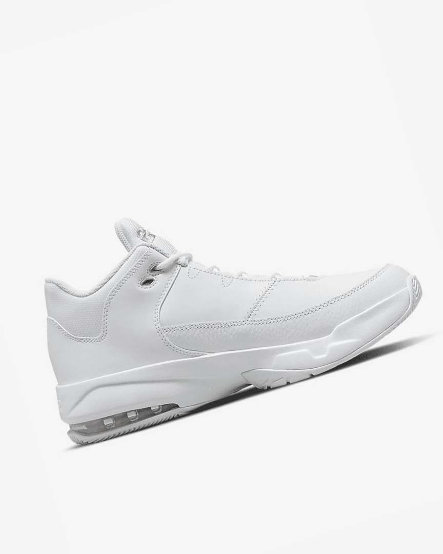 White / White / Metal Silver Men's Nike Jordan Max Aura 3 Basketball Shoes | UK5088