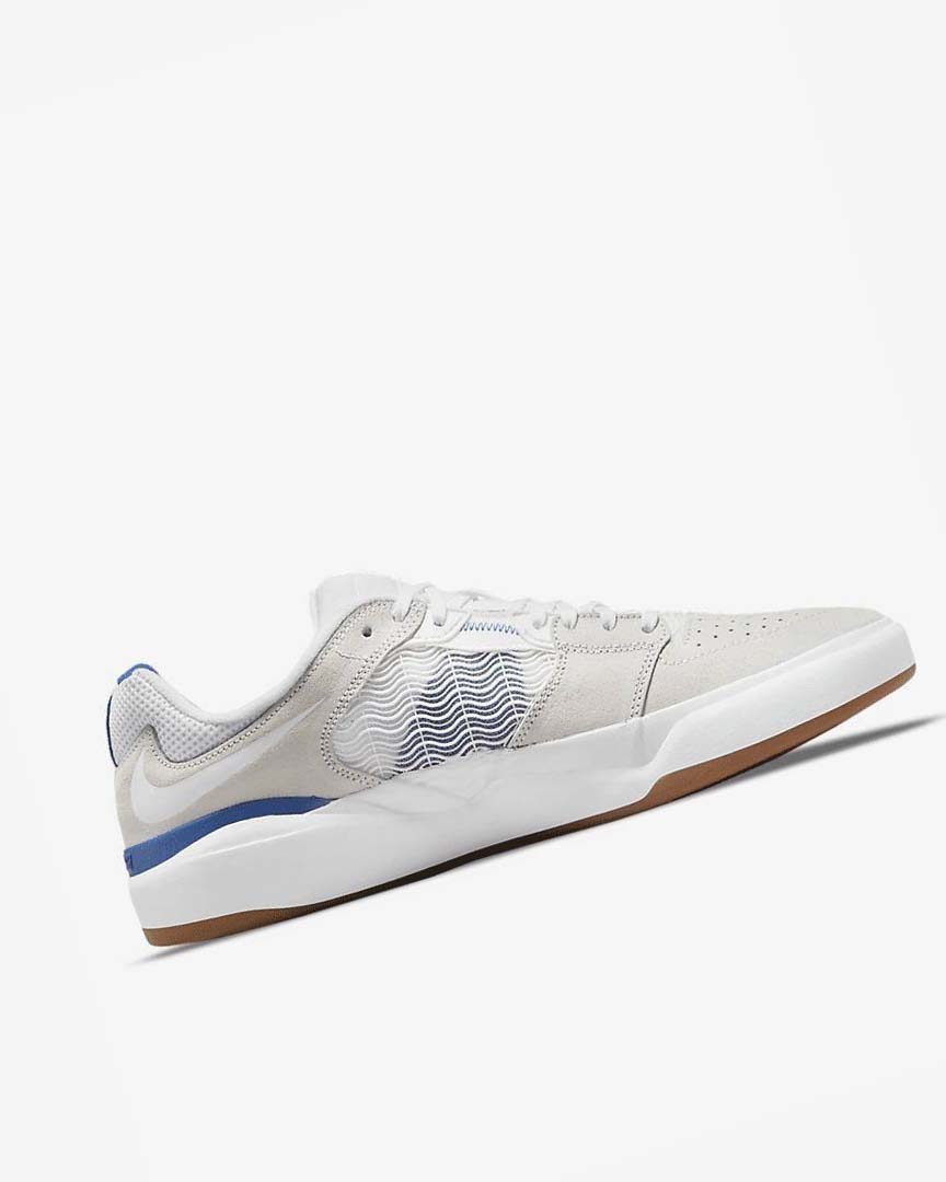 White / White / Royal / White Men's Nike SB Ishod Wair Skate Shoes | UK2681