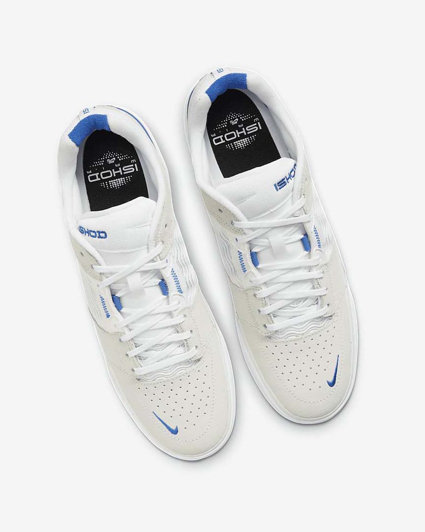 White / White / Royal / White Women's Nike SB Ishod Wair Skate Shoes | UK2626