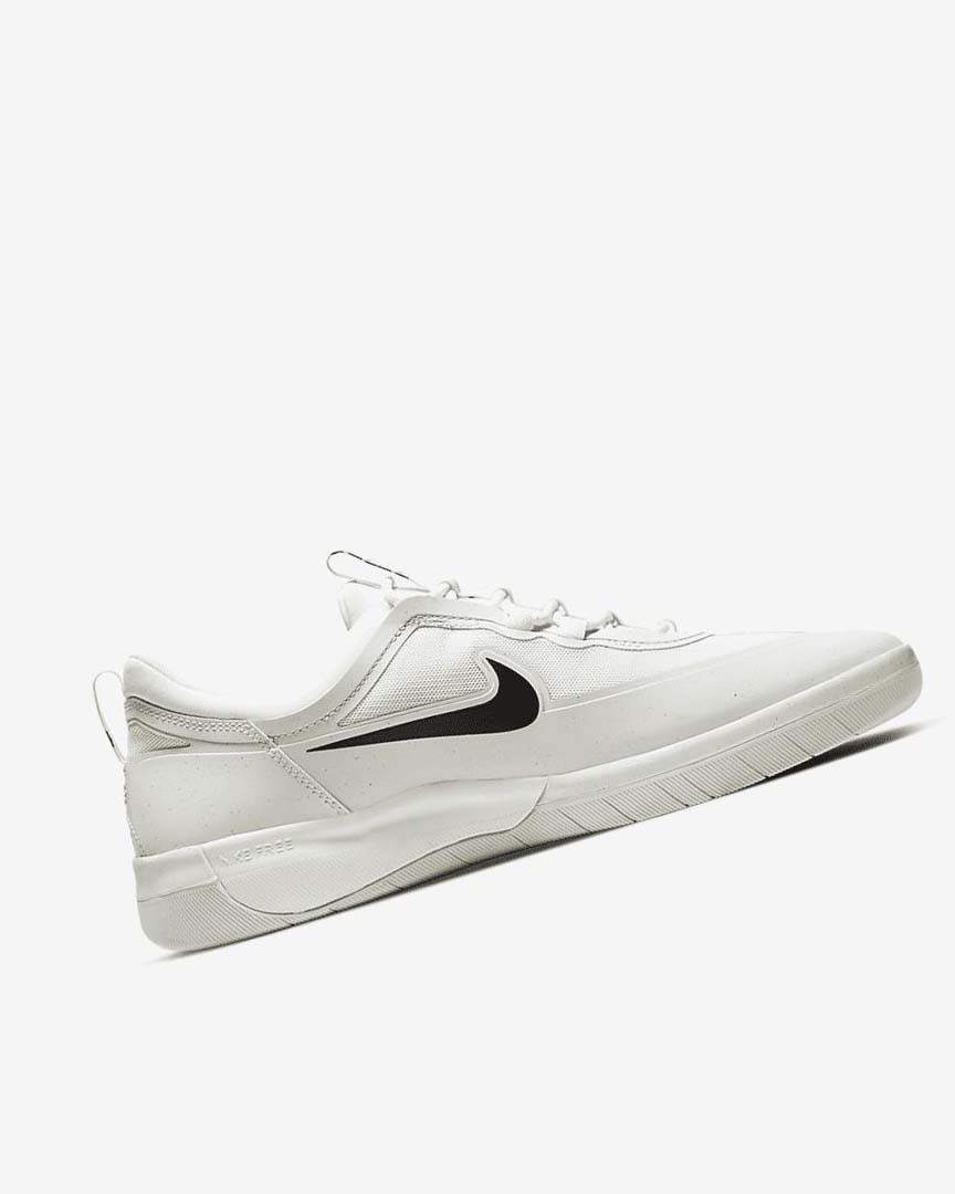 White / White / White / Black Women's Nike SB Nyjah Free 2 Skate Shoes | UK2210