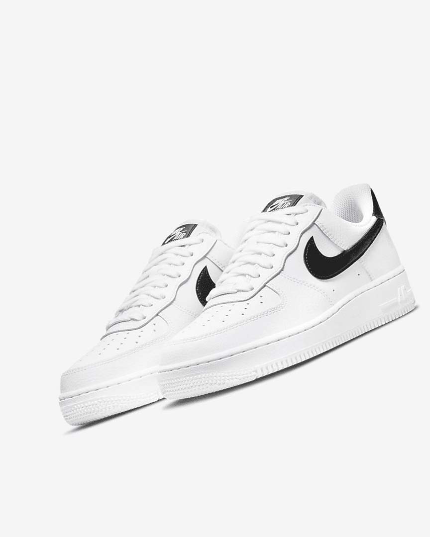 White / White / White / Black Women's Nike Air Force 1 '07 Sneakers | UK2935