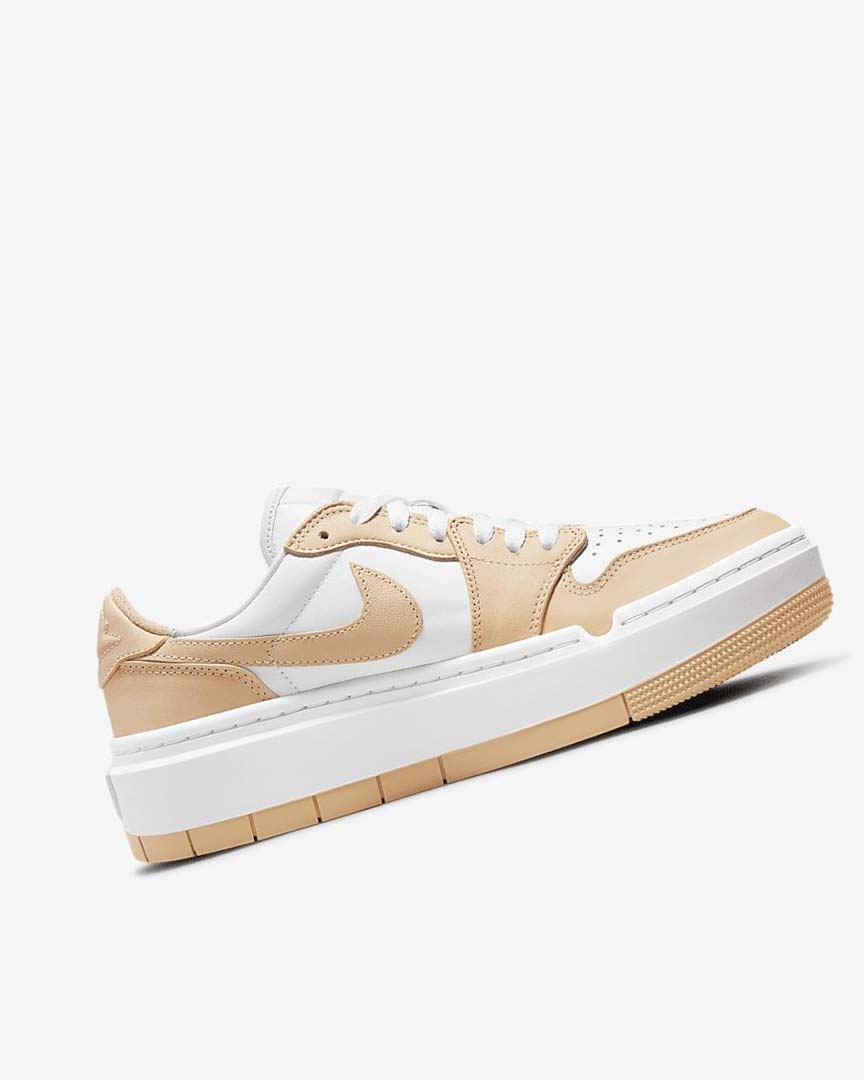 White / White / White Black Women's Nike Air Jordan 1 Elevate Low Sneakers | UK2966