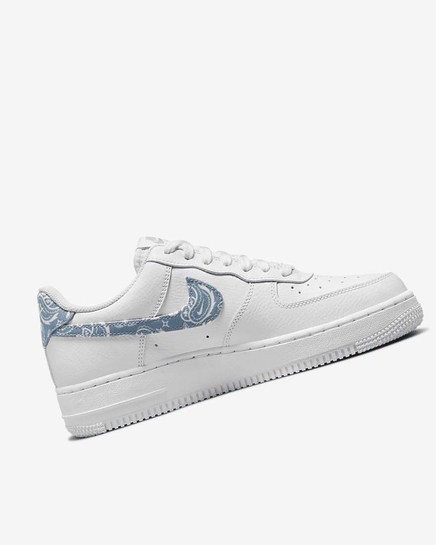 White / White / White / Blue Women's Nike Air Force 1 '07 Essential Sneakers | UK3180