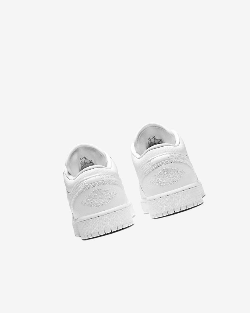 White / White / White Boys' Nike Air Jordan 1 Low Sneakers | UK3094