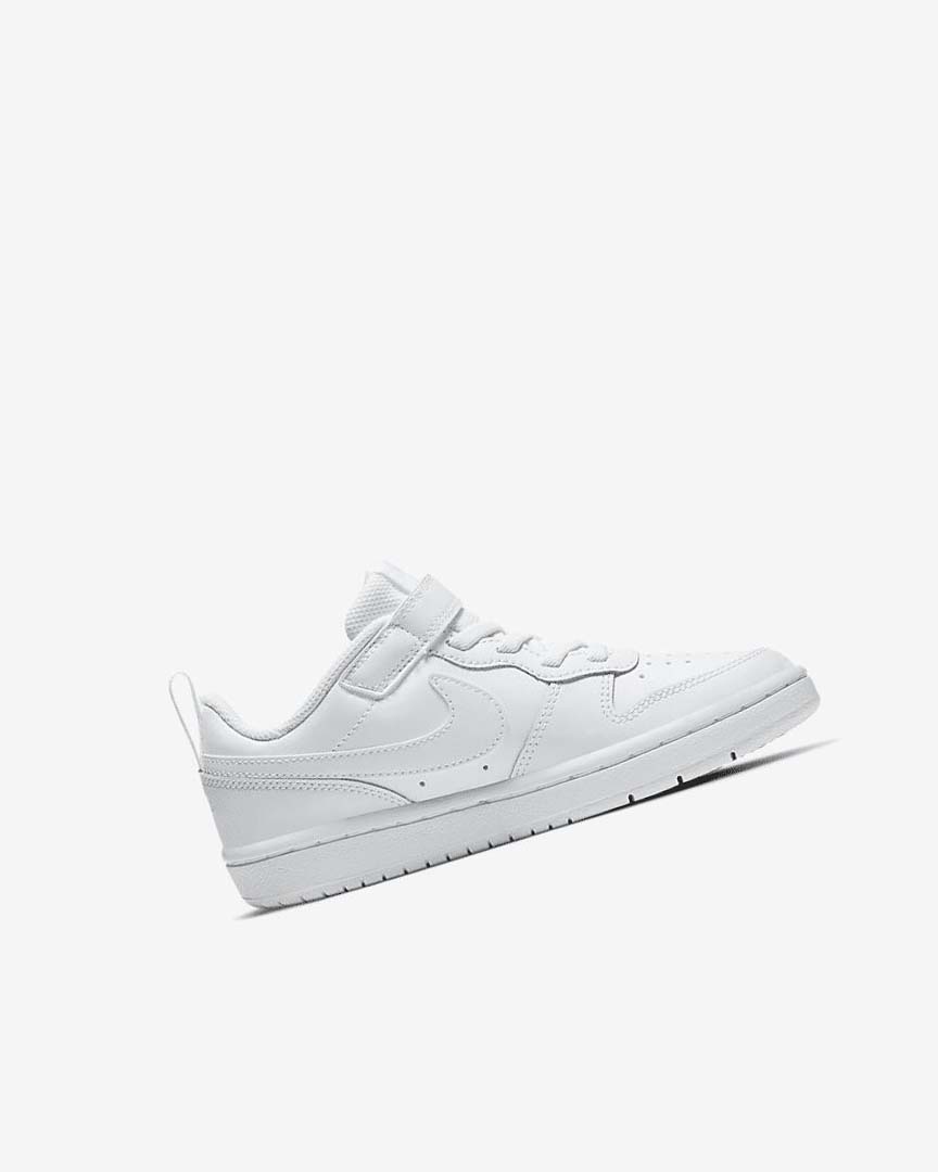 White / White / White Boys' Nike Court Borough Low 2 Shoes | UK2684