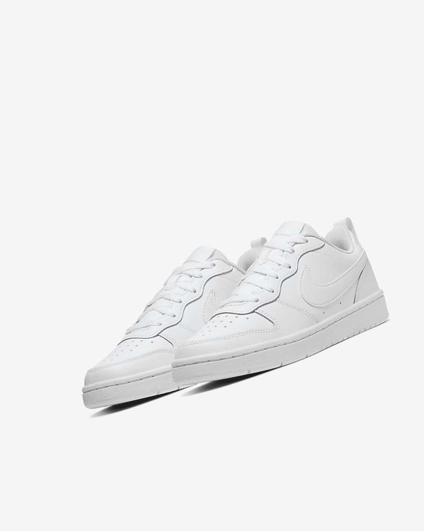 White / White / White Boys' Nike Court Borough Low 2 Shoes | UK4824