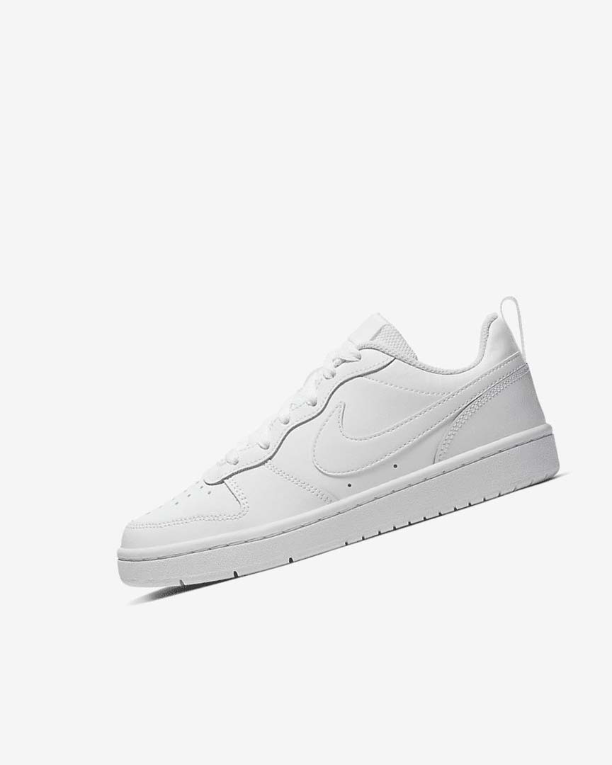 White / White / White Boys\' Nike Court Borough Low 2 Shoes | UK4824