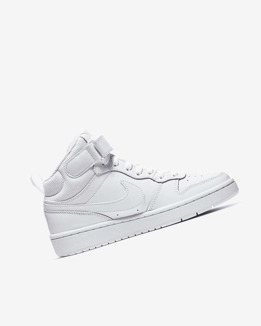 White / White / White Boys' Nike Court Borough Mid 2 Shoes | UK5407