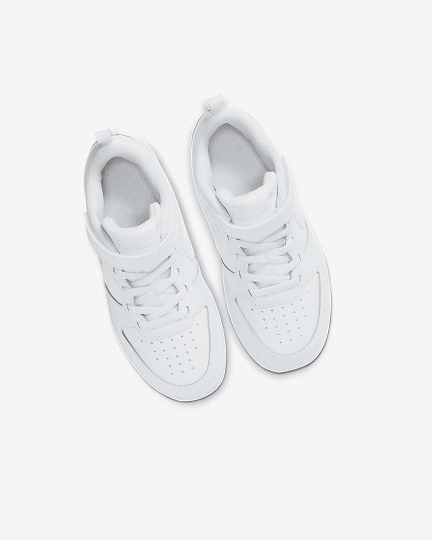 White / White / White Girls' Nike Court Borough Low 2 Shoes | UK1181