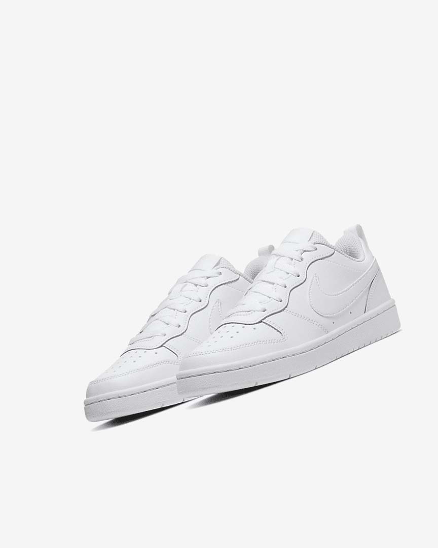 White / White / White Girls' Nike Court Borough Low 2 Shoes | UK3030