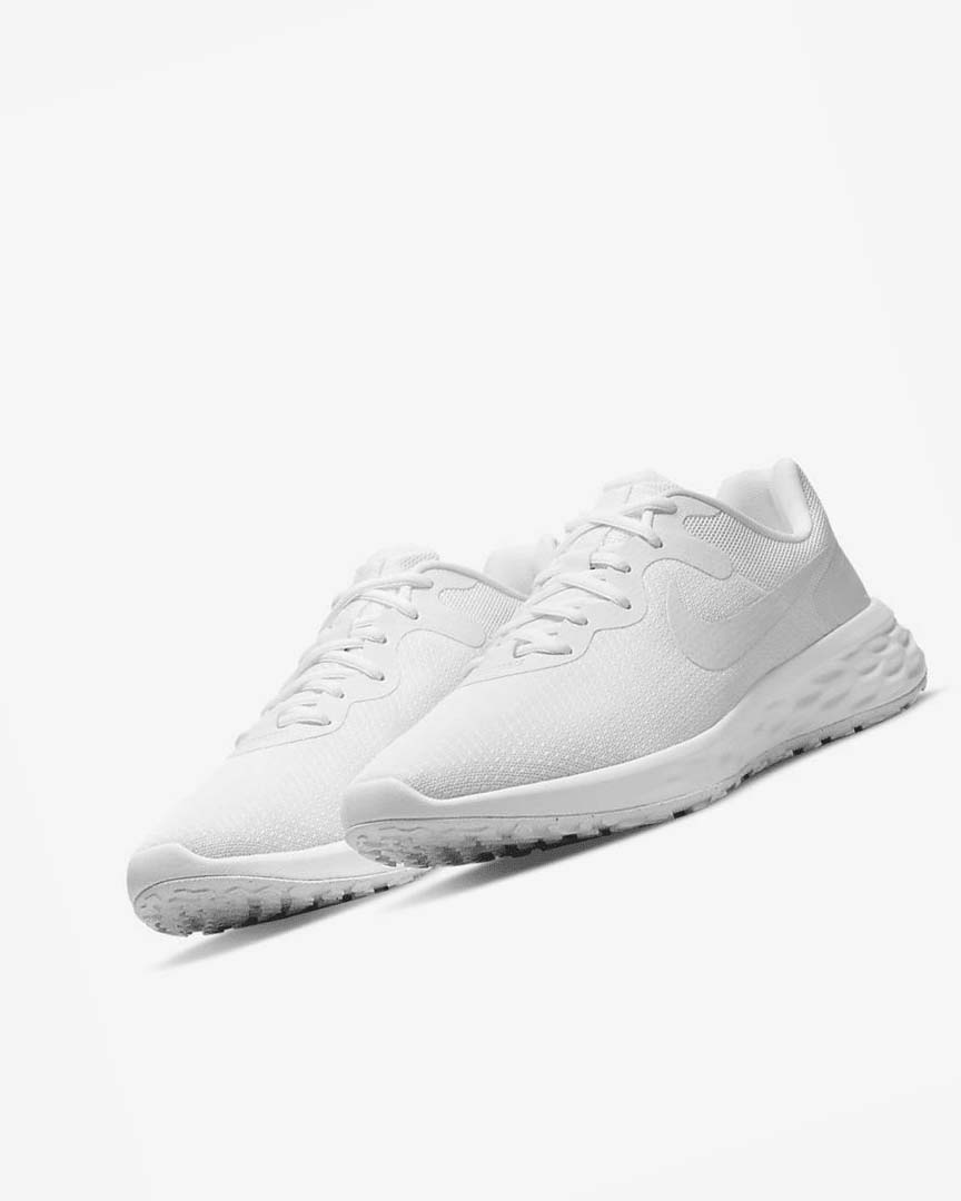 White / White / White Men's Nike Revolution 6 Next Nature Running Shoes | UK2495