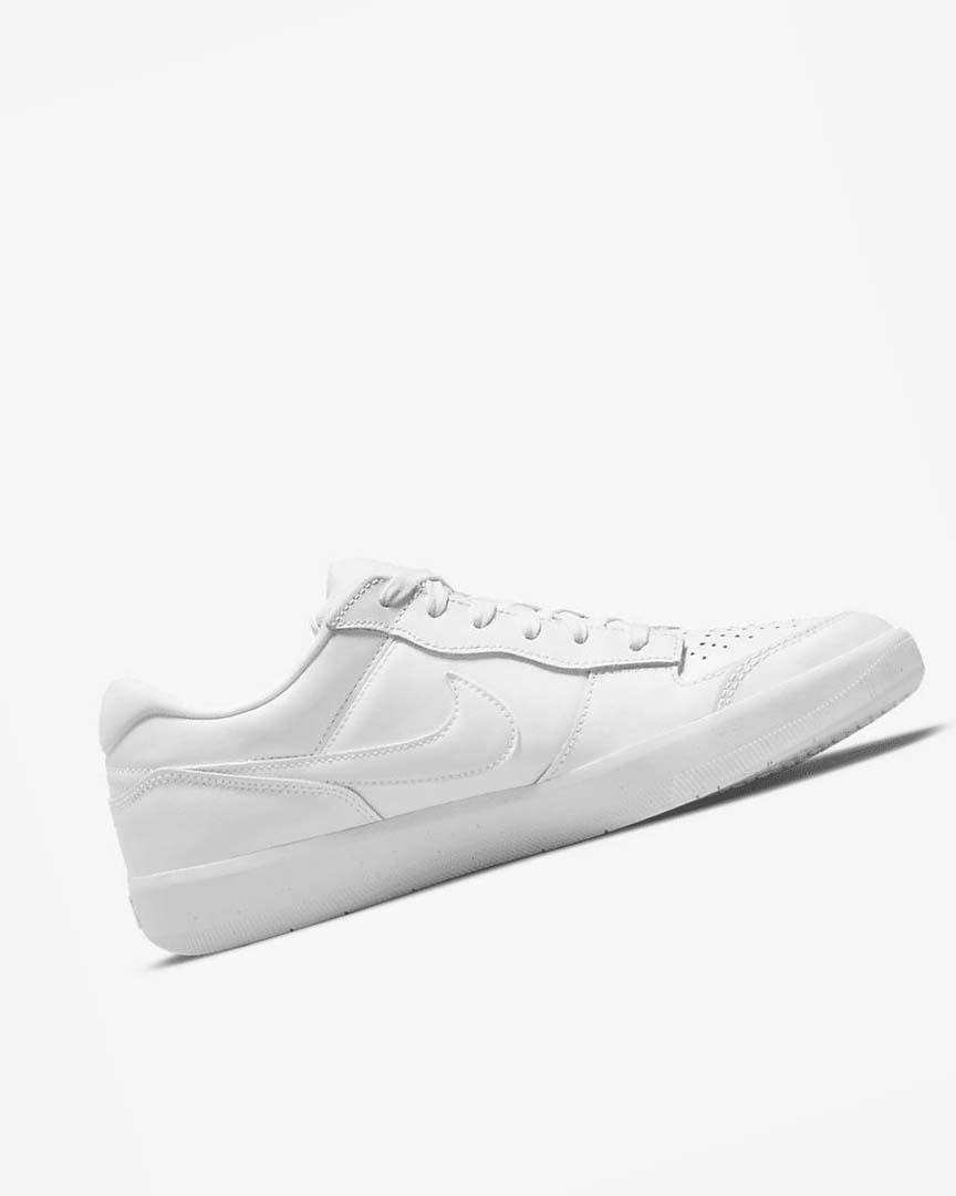 White / White / White / White Men's Nike SB Force 58 Premium Skate Shoes | UK2343