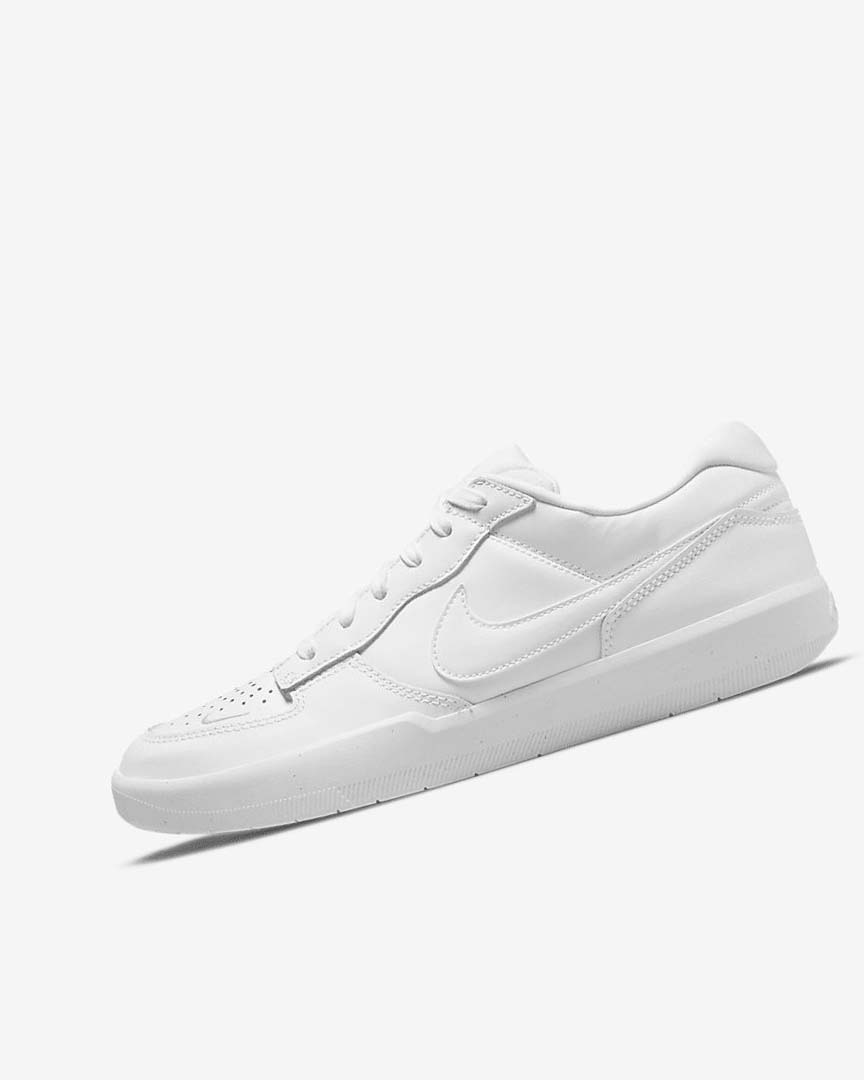 White / White / White / White Women\'s Nike SB Force 58 Premium Skate Shoes | UK2764