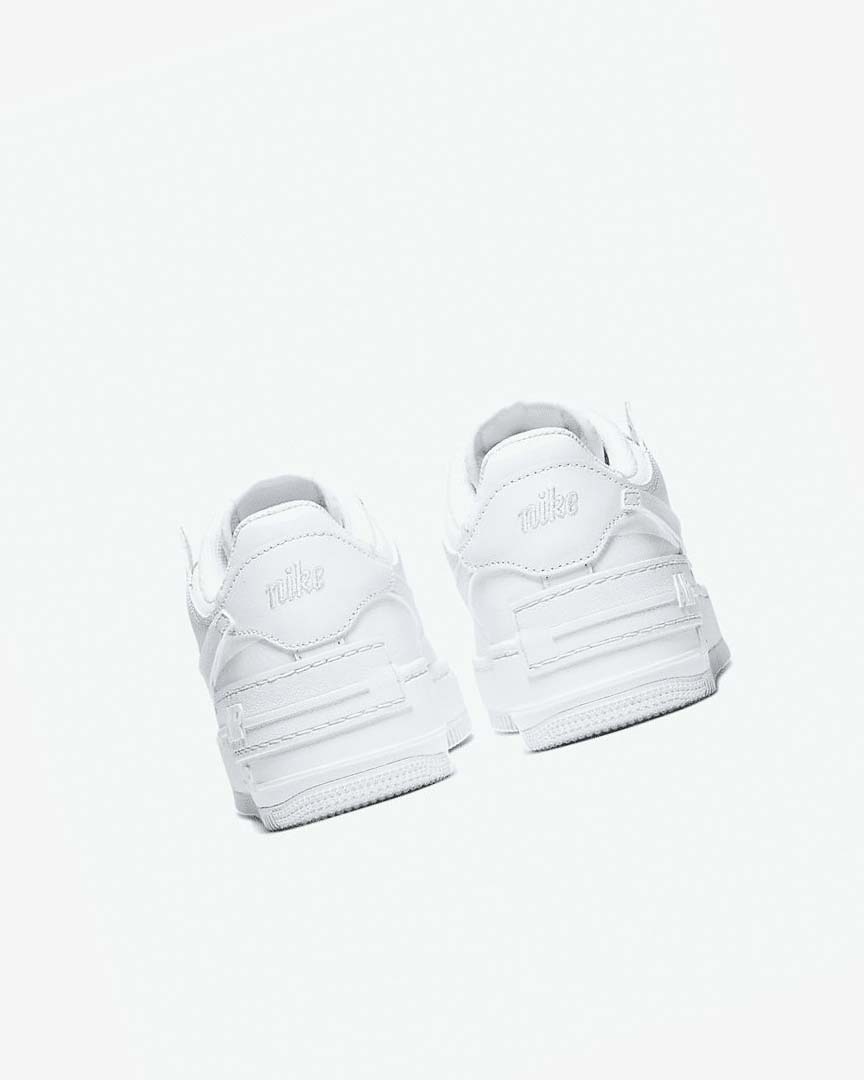 White / White / White Women's Nike Air Force 1 Shadow Sneakers | UK2548