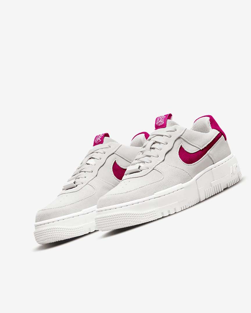 White / White / White Women's Nike Air Force 1 Pixel Sneakers | UK5196