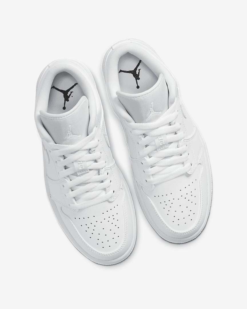 White / White / White Women's Nike Air Jordan 1 Low Sneakers | UK2963