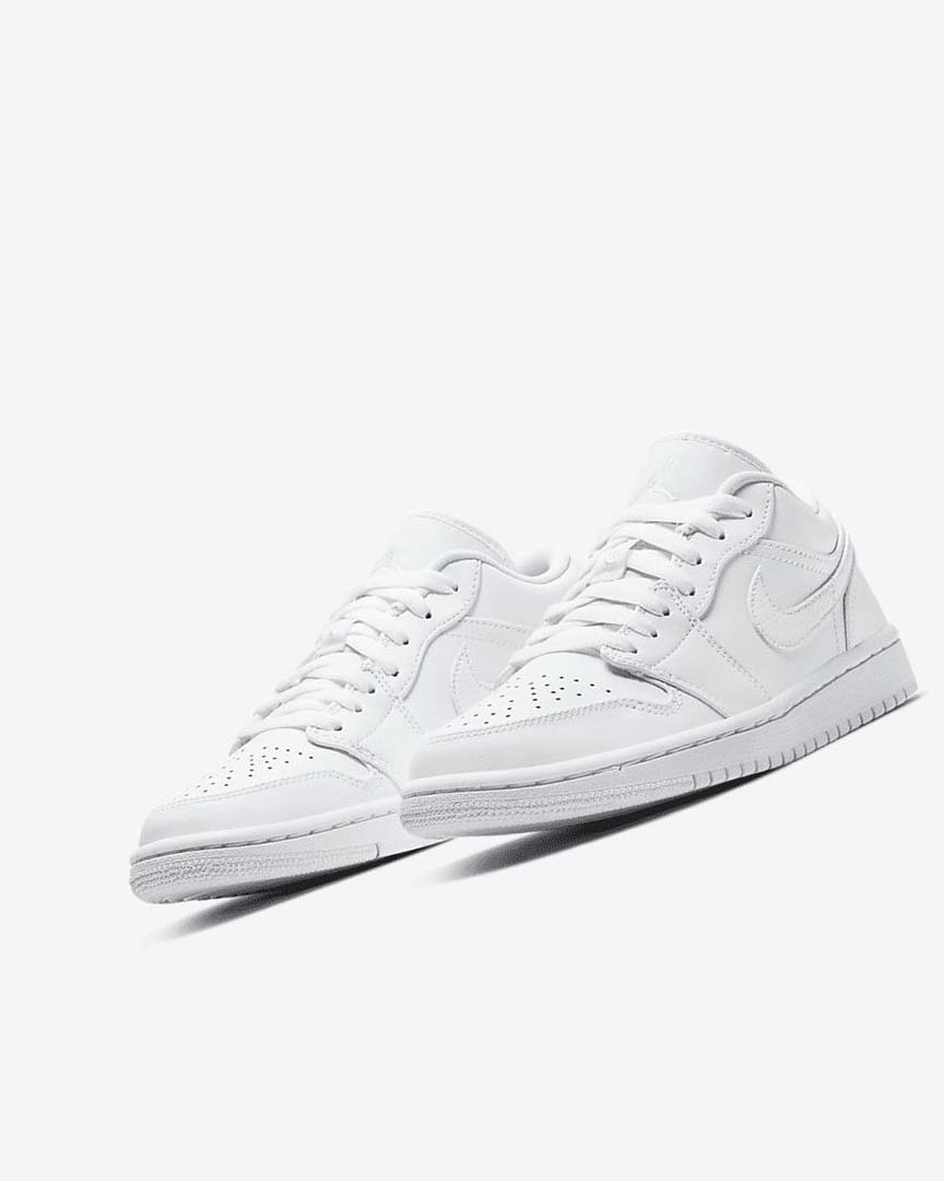 White / White / White Women's Nike Air Jordan 1 Low Sneakers | UK2963