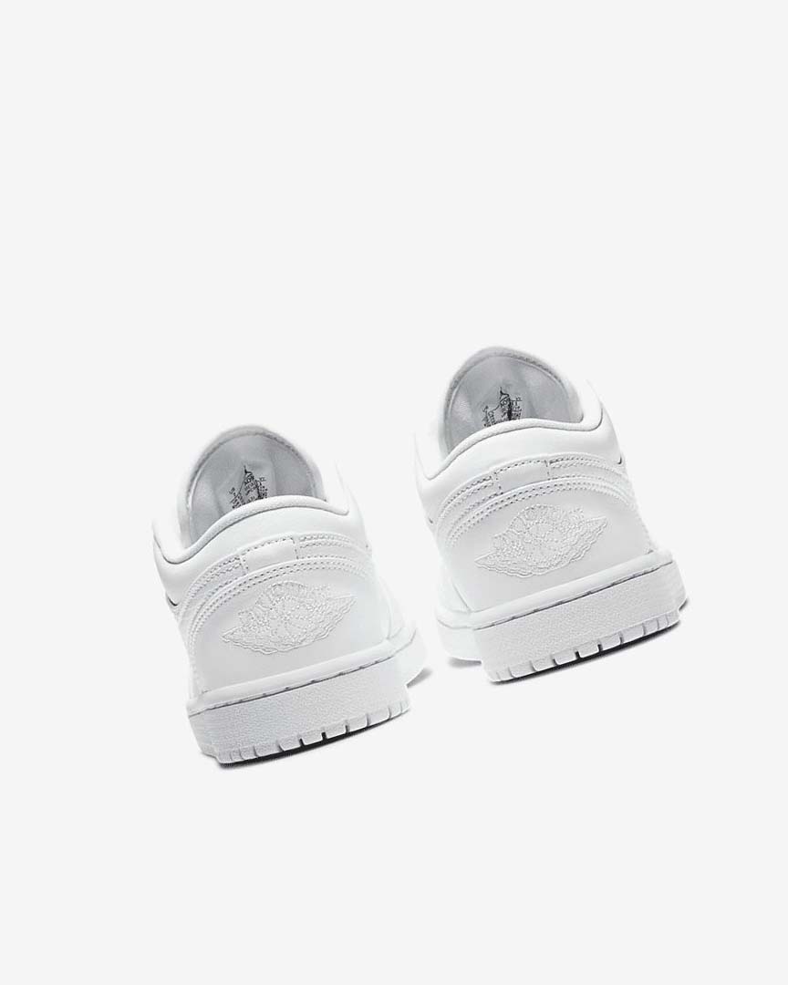 White / White / White Women's Nike Air Jordan 1 Low Sneakers | UK2963