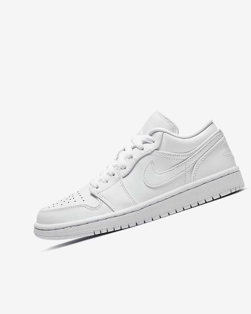 White / White / White Women\'s Nike Air Jordan 1 Low Sneakers | UK2963