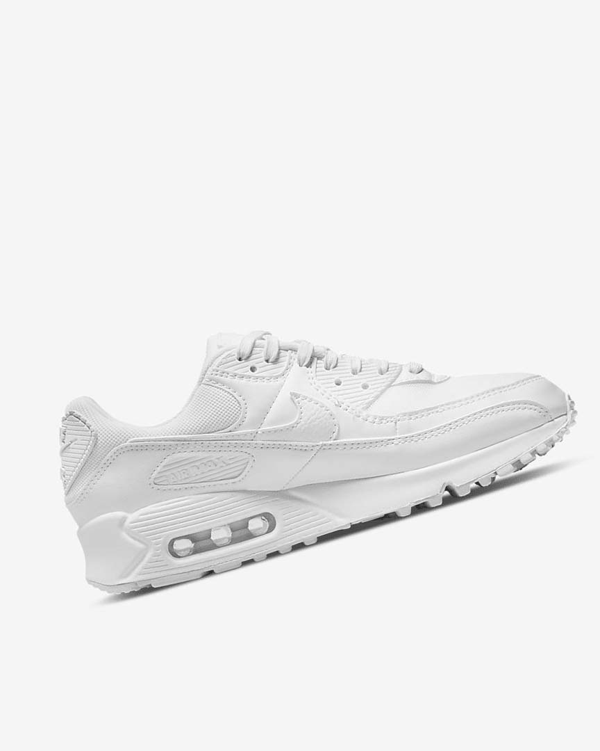 White / White / White Women's Nike Air Max 90 Casual Shoes | UK5587