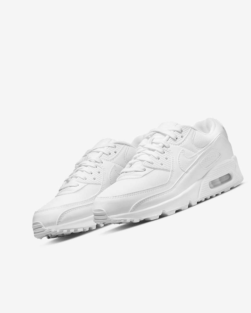 White / White / White Women's Nike Air Max 90 Casual Shoes | UK5587