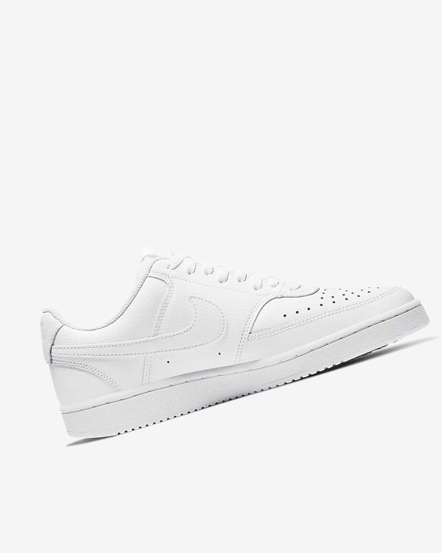 White / White / White Women's Nike Court Vision Low Sneakers | UK2555