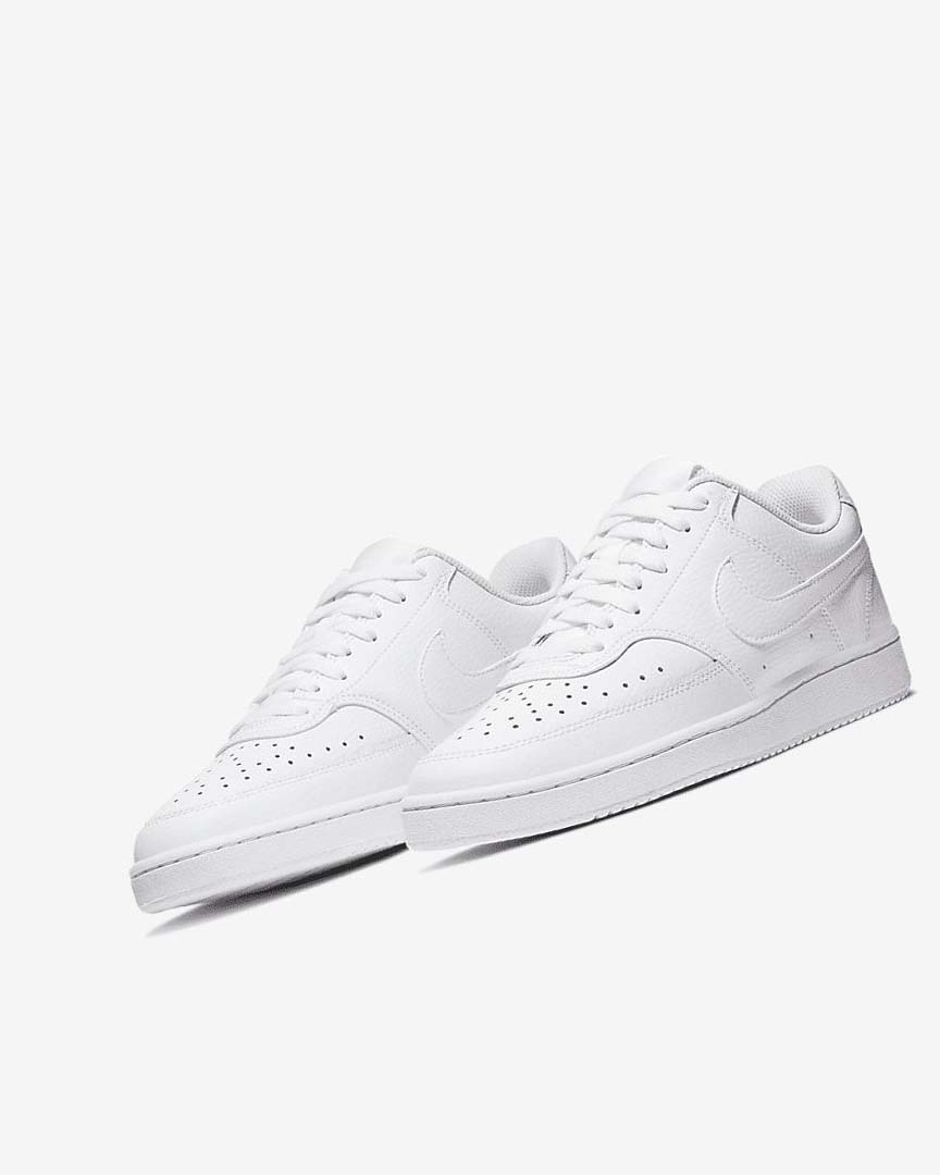 White / White / White Women's Nike Court Vision Low Sneakers | UK2555